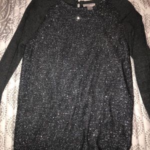 Loft Gray Sparkly Sweater